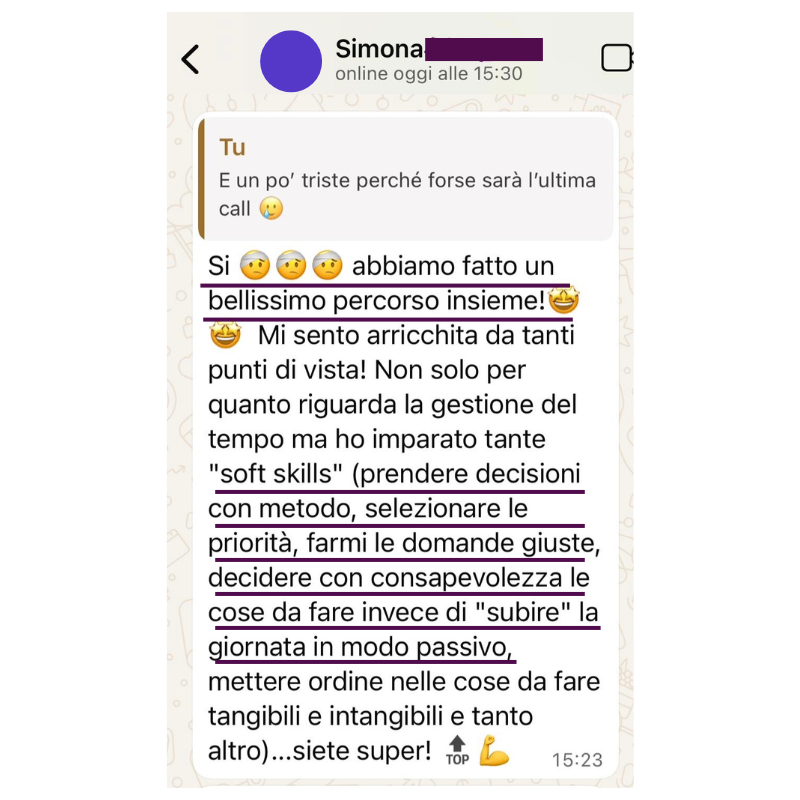 Messaggio Simona